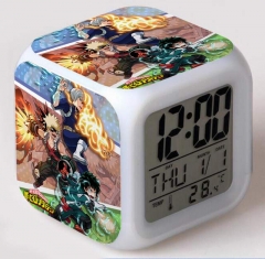 My Hero Academia Cartoon Square Colorful Change Anime Alarm Clock