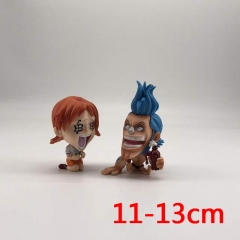 2PCS/SET One Piece Nami&FRANKY Cartoon Model Toys Collect Anime PVC Figures 11-13cm