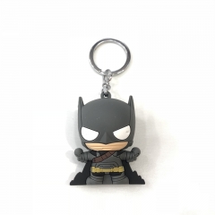 Batman Popular Cartoon Pendant Key Ring Anime Rubber Keychain