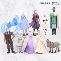 10pcs/set Frozen Cartoon Collection Model Toy Wholesale Anime PVC Figures 13cm