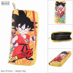 Dragon Ball Z Cartoon Colorful Bifold Coin Purse PU Zipper Anime Long Wallet