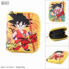 Dragon Ball Z Cartoon Colorful Bifold Coin Purse PU Zipper Anime Short  Wallet