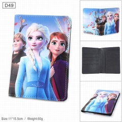 Frozen Cartoon Multifunction Card Holder Bag PU Anime Passport Cover