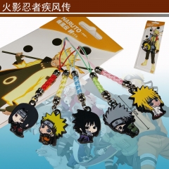 Naruto Cartoon Model 5 Figures Pendant  Wholesale Anime Phone Strap