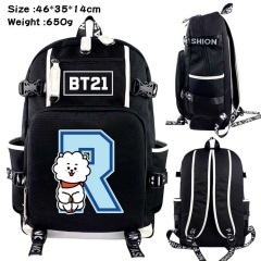 BT21 K-POP BTS Bulletproof Boy Scouts Anime Cosplay Cartoon Canvas Colorful Backpack Bag