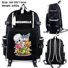 DJ Marshmello Anime Cosplay Cartoon Canvas Colorful Backpack Bag