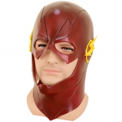 The Flash Movie DC Super Hero Red Natural Latex Cosplay Anime Mask