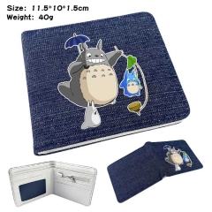 My Neighbor Totoro Denim Folding Coin Purse Anime Wallet