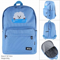 K-POP BTS Bulletproof Boy Scouts Blue Zipper School Bag Waterproof Wholesale BT21 Anime Backpack