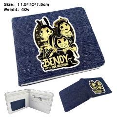 Bendy and the Ink Machine Denim Folding Coin Purse Anime Wallet