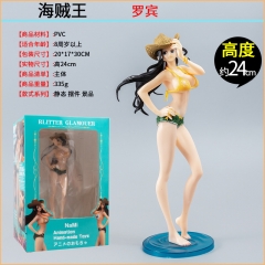 One Piece Robin Sexy with Yellow Bikini Cartoon Model Toy Japanese Anime PVC Figure 25cm
