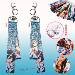 Bungo Stray Dogs Cartoon Cosplay Pendant with Bell Ribbon Keychain