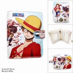 One Piece Cosplay Color Printing Coin Purse Button Anime Short Wallet
