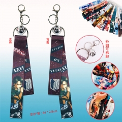 Attack on Titan/Shingeki No Kyojin Cartoon Cosplay Pendant with Bell Ribbon Keychain