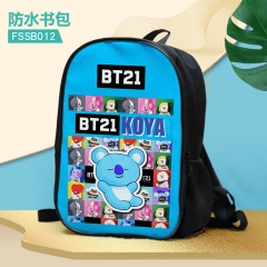 BT21 K-POP BTS Bulletproof Boy Scouts Custom Design Cosplay Cartoon Waterproof Anime Backpack Bag