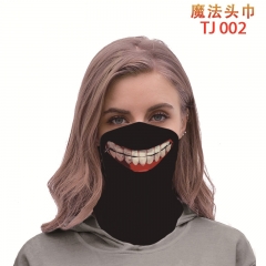 2 Styles Tokyo Ghoul Cartoon Pattern Polyester Anime Magic Turban+Face Mask