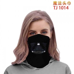 2 Styles Star Wars Cartoon Pattern Polyester Anime Magic Turban+Face Mask