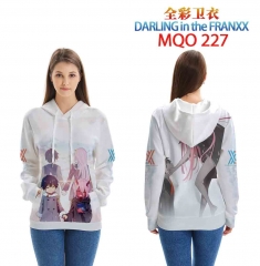 17 Styles DARLING in the FRANXX Cartoon Color Printing Patch Pocket Hooded Anime Hoodie (European Size)