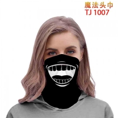 20 Styles Emoji Fashion Pattern Polyester Anime Magic Turban+Face Mask