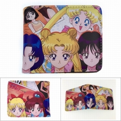 4 Styles Pretty Soldier Sailor Moon Cartoon Colorful Bifold PU Anime Short Wallet