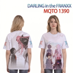 12 Styles DARLING in the FRANXX 3D Printing Short Sleeve Casual T-shirt （European Sizes）