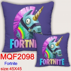 2 Styles Fortnite Cartoon Soft Pillow Game Square Stuffed Pillows 45*45cm