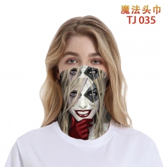 3 Styles Suicide Squad Harleen Quinzel Cool Pattern Polyester Anime Magic Turban+Face Mask