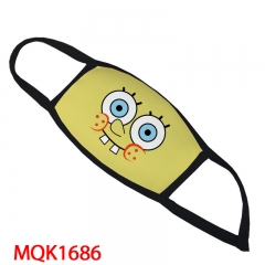 2 Sizes SpongeBob SquarePants Color Printed Space Cotton Anime Face Dust Mask