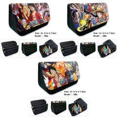 3 Styles One Piece High Capacity Canvas Anime Pencil Bag