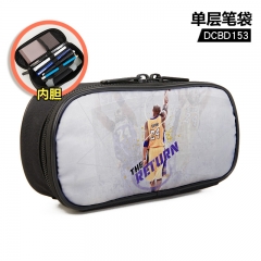 NBA Stars Pattern Custom Design Single Layer Nylon Waterproof Anime Pencil Bag