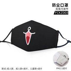 with PM2.5 Filter Aoda Cat Customizable Adjustable Ear Straps Anime Face Dust Mask