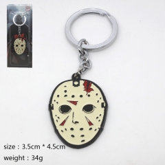 2 Styles Friday the 13th Movie Pendant Key Ring Fashion Jewelry Anime Alloy Keychain