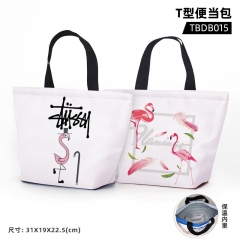 Animal Phoenicopteridae Nylon Material Aluminum Foil Single Hand Bag Anime Bento Bag