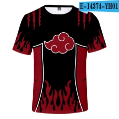 11 Designs Naruto Cartoon Cosplay Polyester 3D Anime T-shirt