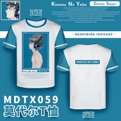 12 Styles Demon Slayer: Kimetsu no Yaiba Modal Customizable Color Printing Anime T-shirt