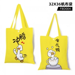 Tik Tok Animal Duck Customizable Cartoon Color Printing Single Shoulder Anime Shopping Bag