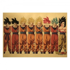 Dragon Ball Z Home Decoration Retro Kraft Paper Anime Poster