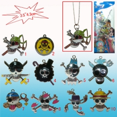 10 Styles One Piece Japanese Cartoon Cosplay Alloy Anime Necklace