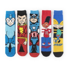 5 Different Styles Superman Captain America Anime Long Socks