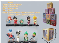 Q Versions One Piece Anime Figure Toys 9pcs/ Set