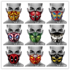 21 Styles Marvel Series Anime Mask Space Cotton Anime Print Mask
