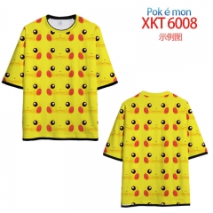 8 Styles Pokemon Newest Design Unisex Polyester Loose Anime T-shirt