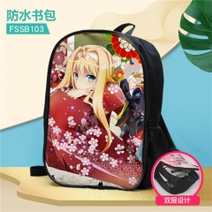 2 Styles Sword Art Online Custom Design Cosplay Cartoon Waterproof Anime Backpack Bag
