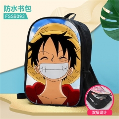 2 Styles One Piece Custom Design Cosplay Cartoon Waterproof Anime Backpack Bag