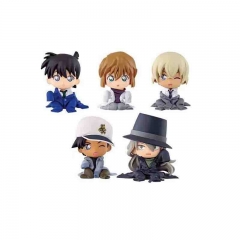 4pcs/set Detective Conan Cosplay Collection Toys Statue Anime PVC Figures