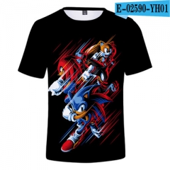 14 Styles Sonic Game Pattern Customizable Designs Short Sleeves Anime T-shirt