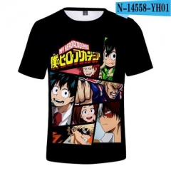 7 Styles My Hero Academia Customizable Designs Short Sleeves Anime T-shirt