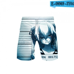 11 Fashion Styles Hatsune Miku Cartoon 3D Printing Unisex Anime Short Beach Pants