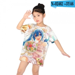 10 Styles Hatsune Miku Cartoon Designs For Children 3D Printing Anime T-shirt