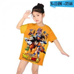 8 Styles Dragon Ball Z Cartoon Designs For Children 3D Printing Anime T-shirt